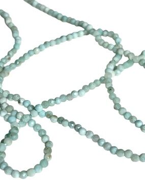 925 Sterling Silver Amazonite Beaded Dainty Minimalist 15” Long Necklace